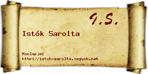 Istók Sarolta névjegykártya