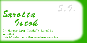 sarolta istok business card